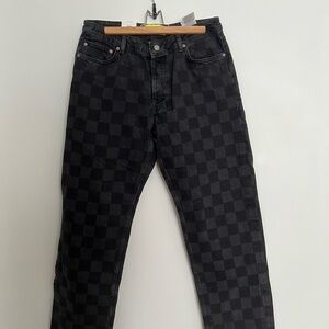 NWT Women's Black Checkered Jeans